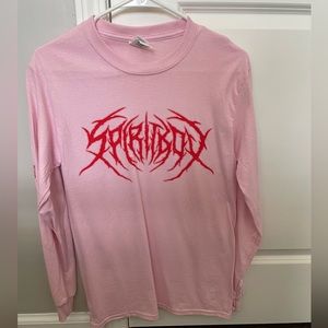 Spiritbox Band T-Shirt New Small Pink Metal Font